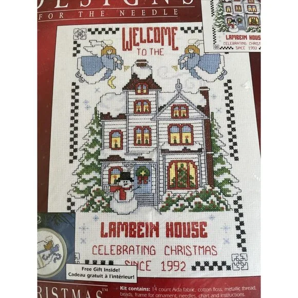 Sealed Designs for the Needle Kit 309848 Christmas Angels Snowman Cross stitch - Picture 4 of 7